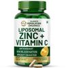 Vlado's Himalayan Organic Plant Based Zinc With Vitamin C Supplement | Digestive Health | Improve Iron Absorption | Double Antioxidant & Immune S