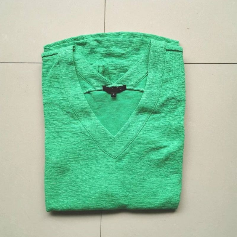 

Текстурная вязаная основа Одежда Верхняя и нижняя одежда Модная футболка New Green XXL