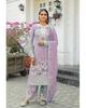 Diseñador Indio Salwar Suit de Seda Chinon para Mujer Ropa de Fiesta Bollywood Salwar Kameez