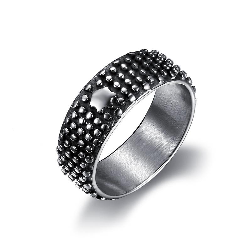 Nordic Viking Celtic Knot Black Stainless Steel Retro Men's Ring