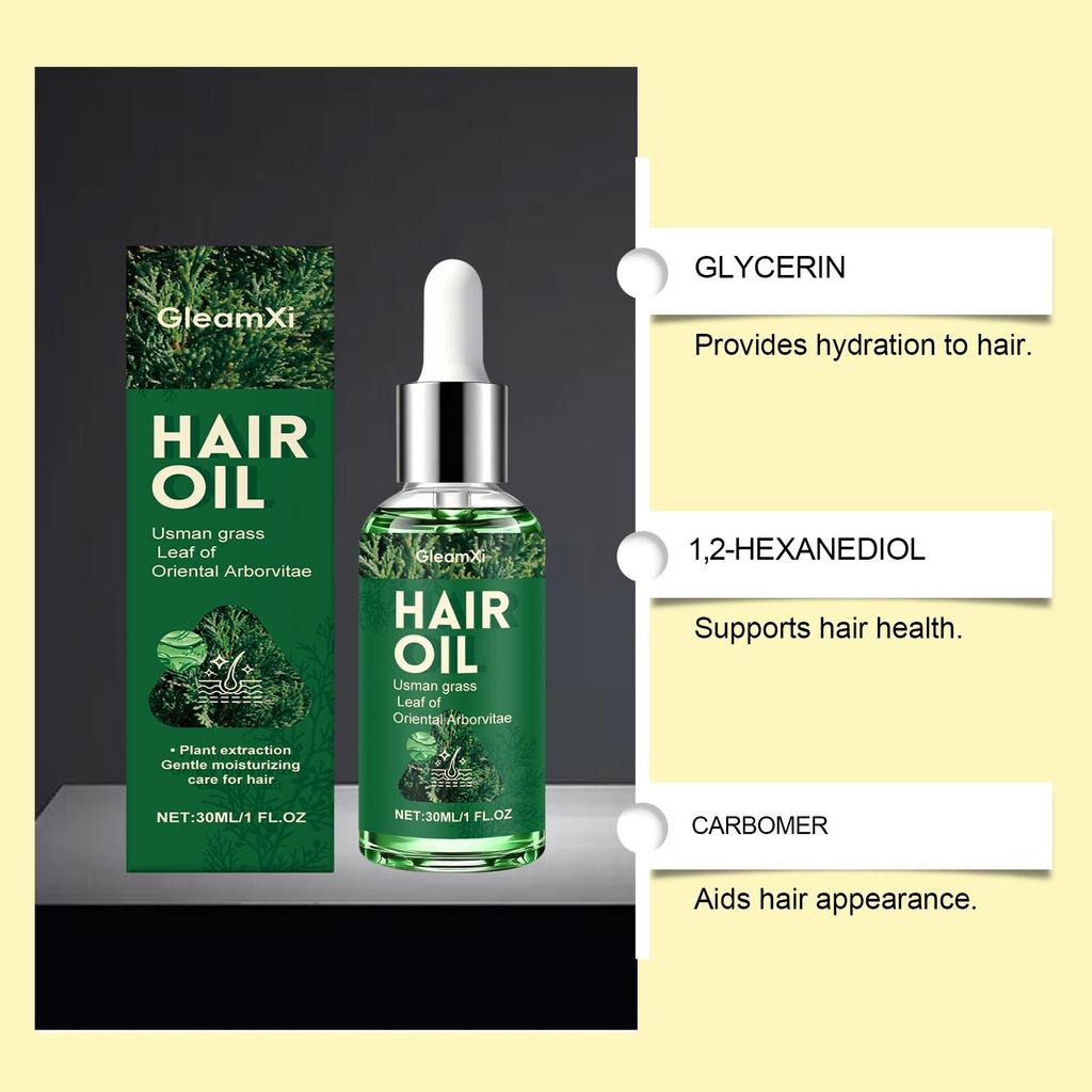 2PCS - 30ml Moisturizing Hair Oil, Nourishes and Softens Hair, Lightweight and Smooth, Refreshing and Non-greasy.