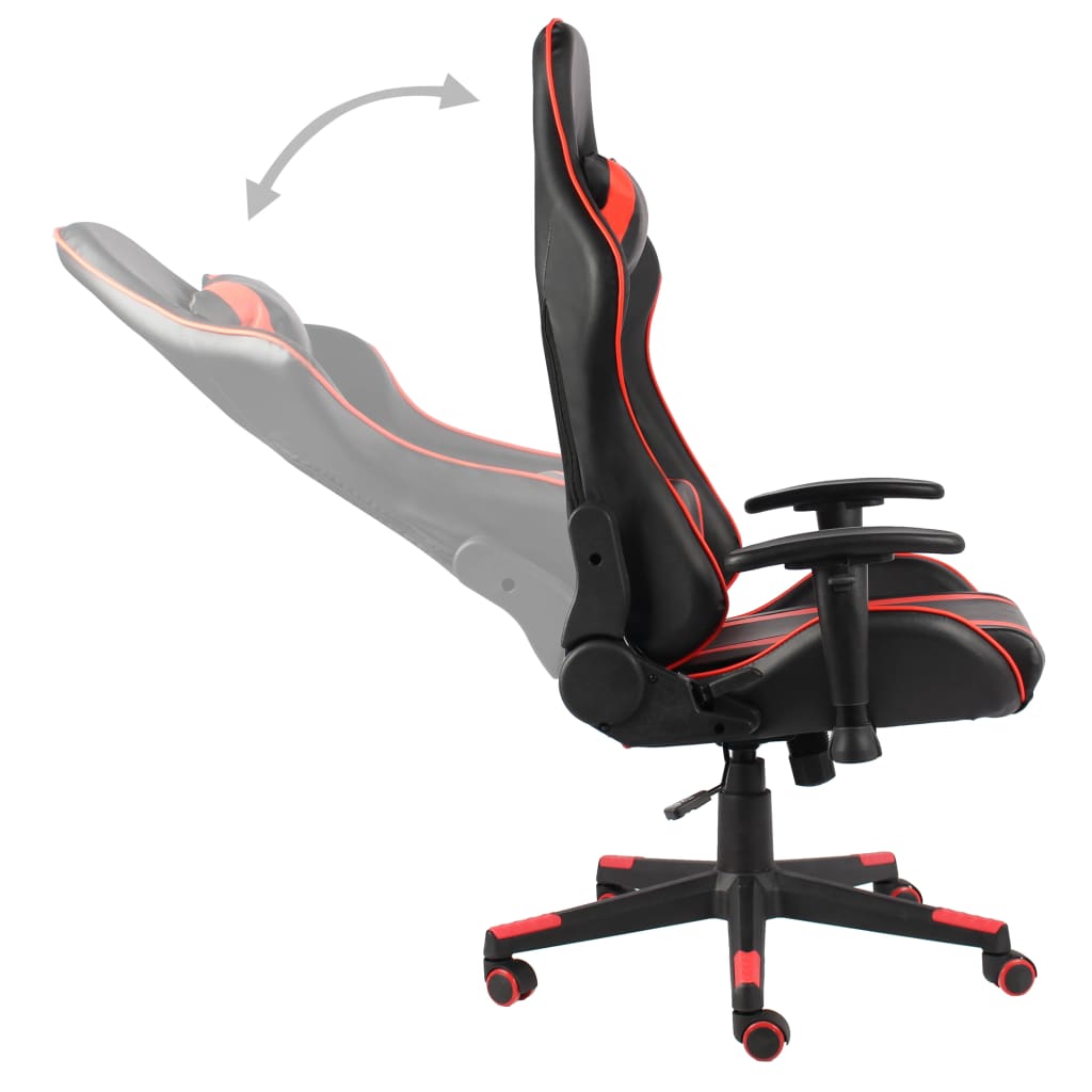 Gaming Chair Swivel Red PVC
