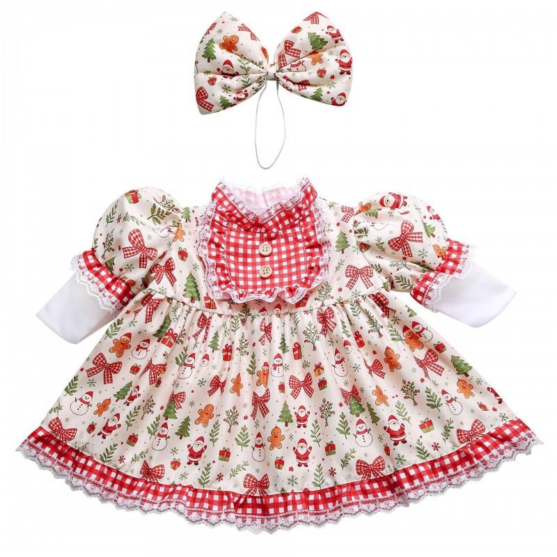 Christmas Lace Princess Dress 23-inch Porch Goose Festive Costume
