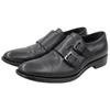 Giorgio Armani Men's Leather Double Monk Strap Shoes, Black, Size 40, XGU200 Shoes 40 blackUsed
