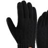 Men's Winter Thickened Alpaca Wool Knit Touchscreen Gloves