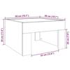 VidaXL Coffee Table with Infinity LED Brown Oak 50x50x30 Cm, Side Table, Living Room Table, Side Table, End Table 847608