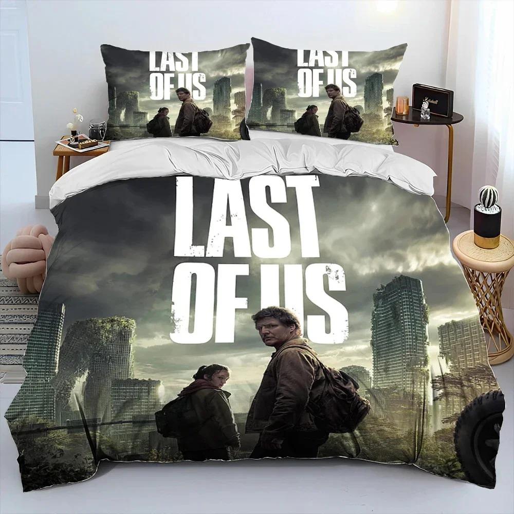 The Last of Us Horror TV Game Pedro Bed Ensemble Quilt Cover Bed Collection Quilt Cover Pillowcase Comforter king Queen Dimension Size Boys Adult