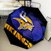 Minnesota Vikings Artwork Umbrella Folding Umbrella, Automatic Umbrella 8-Frame for Travel, Camping Use Gift for Halloween Christmas