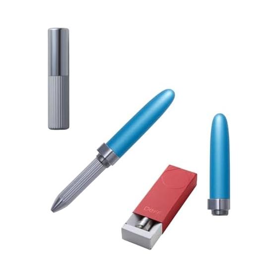 Deff Ballpoint Pen Luxury Pen Jacket Extra Short Refill Case Set for Replacement Cores, Unisex, Gift, Oil-Based, Water-Based, Business, Aquamarine