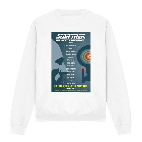 STAR TREK Unisex Adult The Next Generation Season 1 Episode 1 Sweatshirt