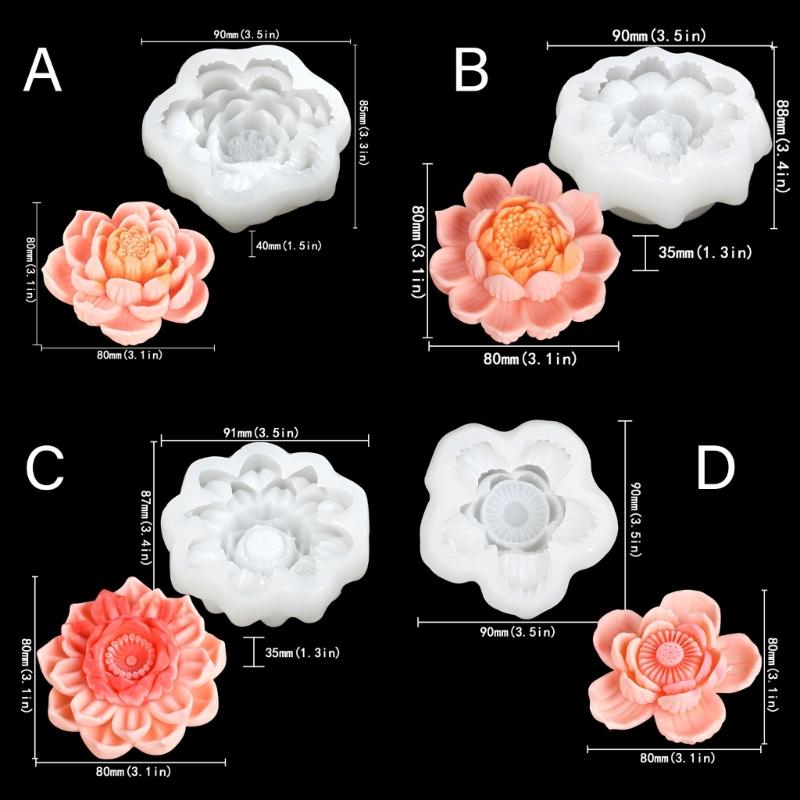 Delicate Kitchen Silicone Baking Molds Heatproof Silicone Flower Cake Crafting Moulds for Birthday and Festival Treats