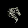 Horse Year Zodiac Horse Head Brooch Chinese New Year Metal Pony Badge Pin Zodiac Animal Pins  Gift