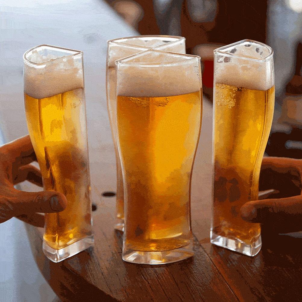 

4 in 1 Acrylic Beer Mug 4PCS Beer Mug Party Holiday Birthday Supplies Drink Beer Mug прозорий