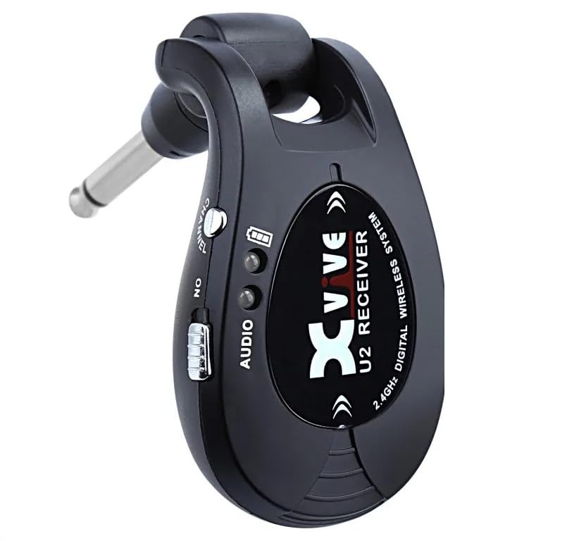 Sistem Wireless pentru Chitară Xvive xvive u2 Negru Compact Reîncărcabil Transmisie Maximă 30m Compatibil cu Chitară Electrică și Bas Wireless Pentru Live