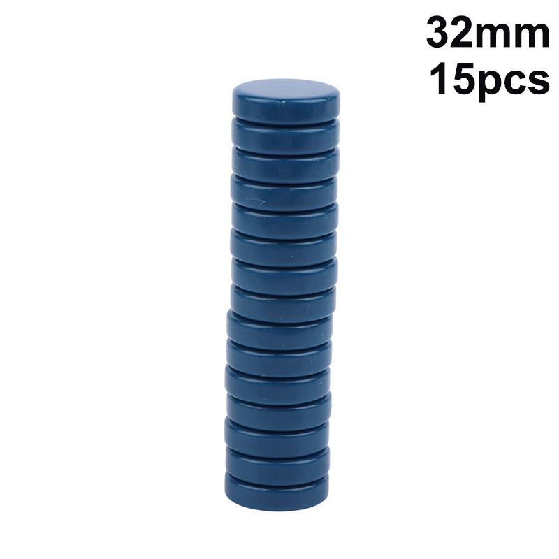 15Pcs Western Chess Draughts Set 20MM 27MM 32MM Multi Color Plastic Checkers for Educational Home Use Parties