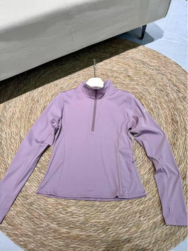 Alo Women's Original Slim-Fit Half-Zip Yoga Base Layer - Long Sleeve Training Top for Autumn/Winter