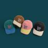 Contrasting color splicing soft top hip hop baseball cap men's and women's three-dimensional embroidery wide brim cap showing small face