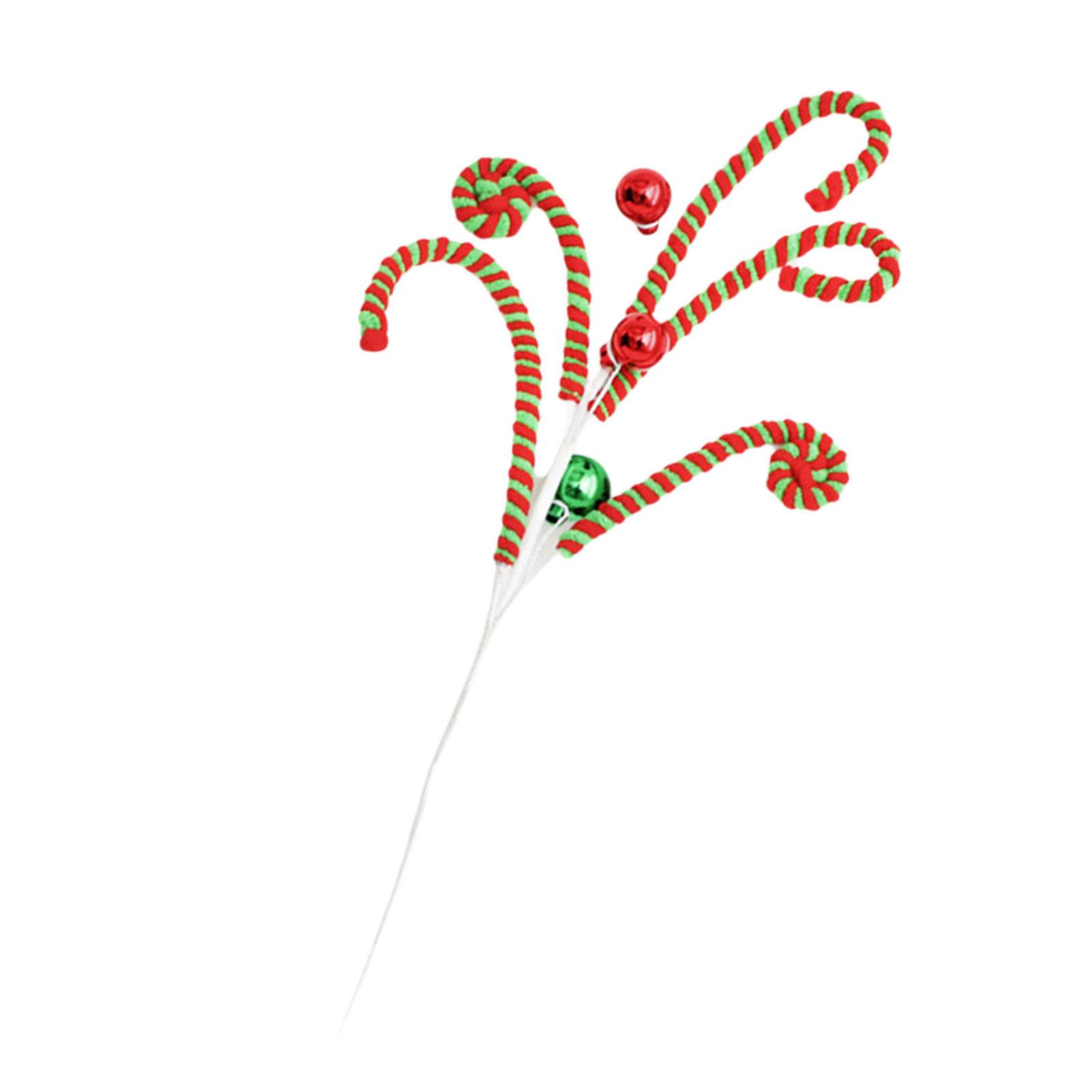 

Green And Red Curly Xmas Tree Ornaments Elegant Christmas Tree Topper Ornaments Curly Stems In Classic Holiday Colors D