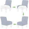 Stretch Spandex Dining Room Hotel Armless Accent Chair Cover Slipcover Armless Chair Furniture Protector Covers