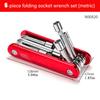 6 in 1 Folding Nut Driver Set Imperial/Metric,Hex Nut Driver Set,Folding Socket Wrench,Steel Shank Portable Premium Handle