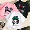 Kid T Shirt Cute Girl Printed T-shirt Round-neck Short-sleeve T-shirt Kids 100% Cotton Clothes 2-13Y