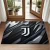 Dywan Welurowy Kryształowy z Motywem Juventus FC Miękka Dekoracyjna Mata do Sypialni Wejścia