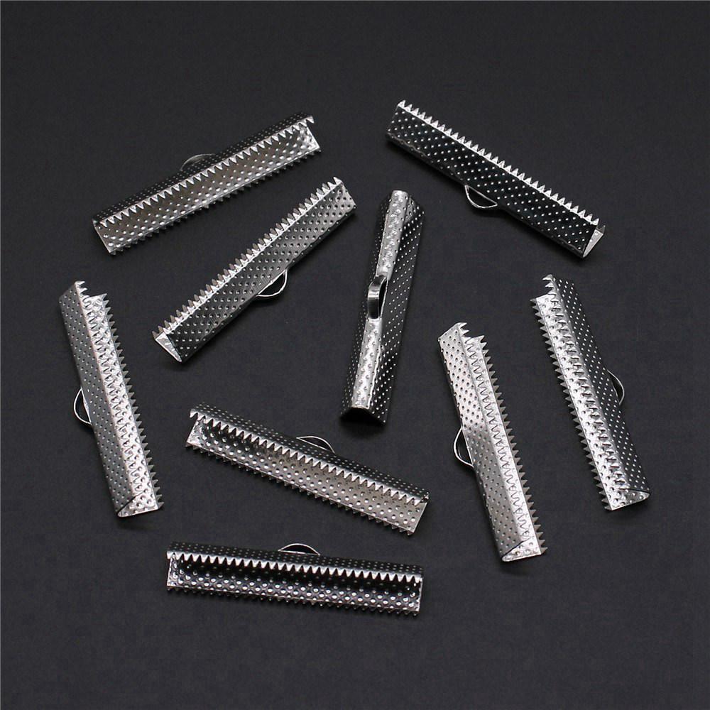 Bandenden Crimp-Clips Antikstil Zubehör für die Schmuckherstellung 8 Größen 4 Farben