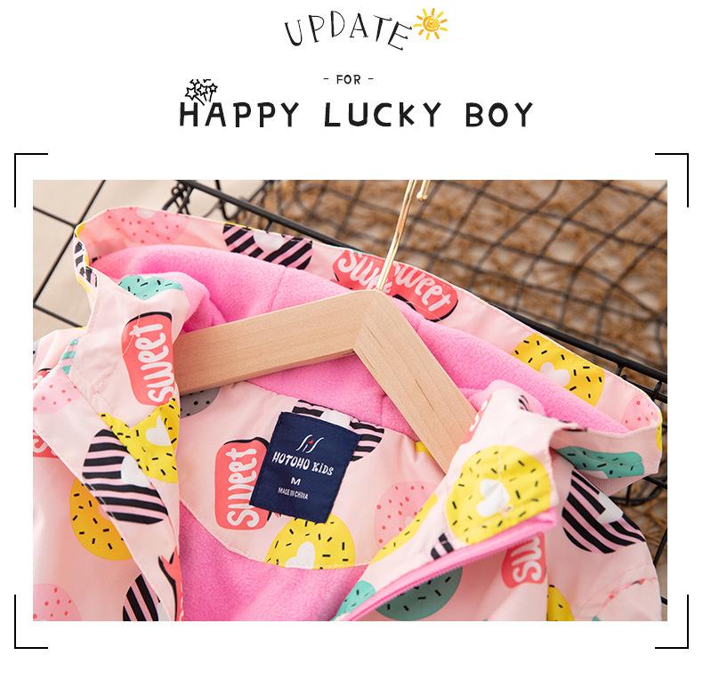 Mädchen Fleecegefütterter Mittellanger Trenchcoat: Herbst/Winter Modische Windjacke