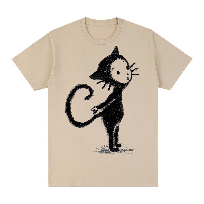 Yoshitomo Nara Vintage Tshirt Cat Girl Graphic Creative New Arrival Cotton Men T shirt New TEE TSHIRT Womens tops