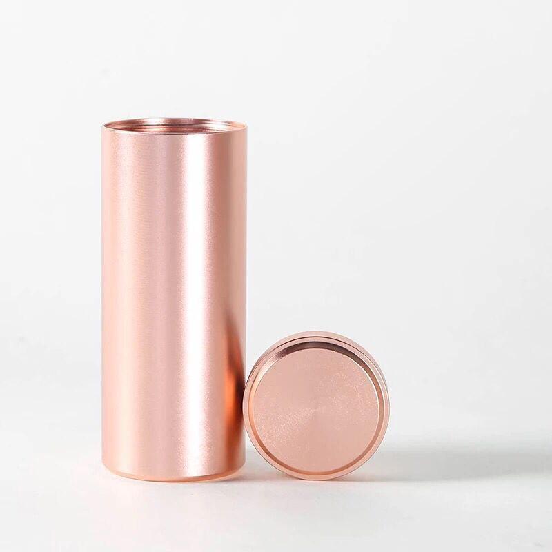 

Portable Storage Container Multi Color Travel Mini Tea Jar Caddy Aluminum Multi-Use Boxes Sealed Tea Leaves Container Gifts Case Яскраво-рожевий