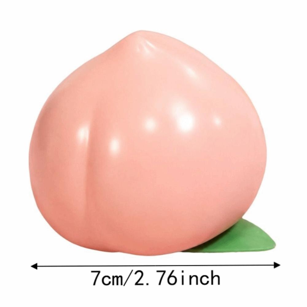 Crunchy Peach Squeeze Toy Building Blocks TPR Fidget Toy Realistic Fruits Pinch Office Desk Toy