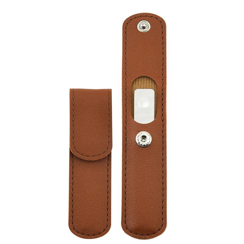 

Нано пилочка для ногтей для маникюра для девочек Профессиональная шлифовка Прозрачные полирующие стеклянные инструменты для декорирования с кожаным чехлом коричневый