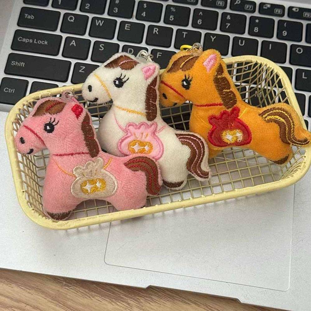 Hanging Decor Horse Plush Keychain Cute Design Pony Plush Pendant Backpack Decoration