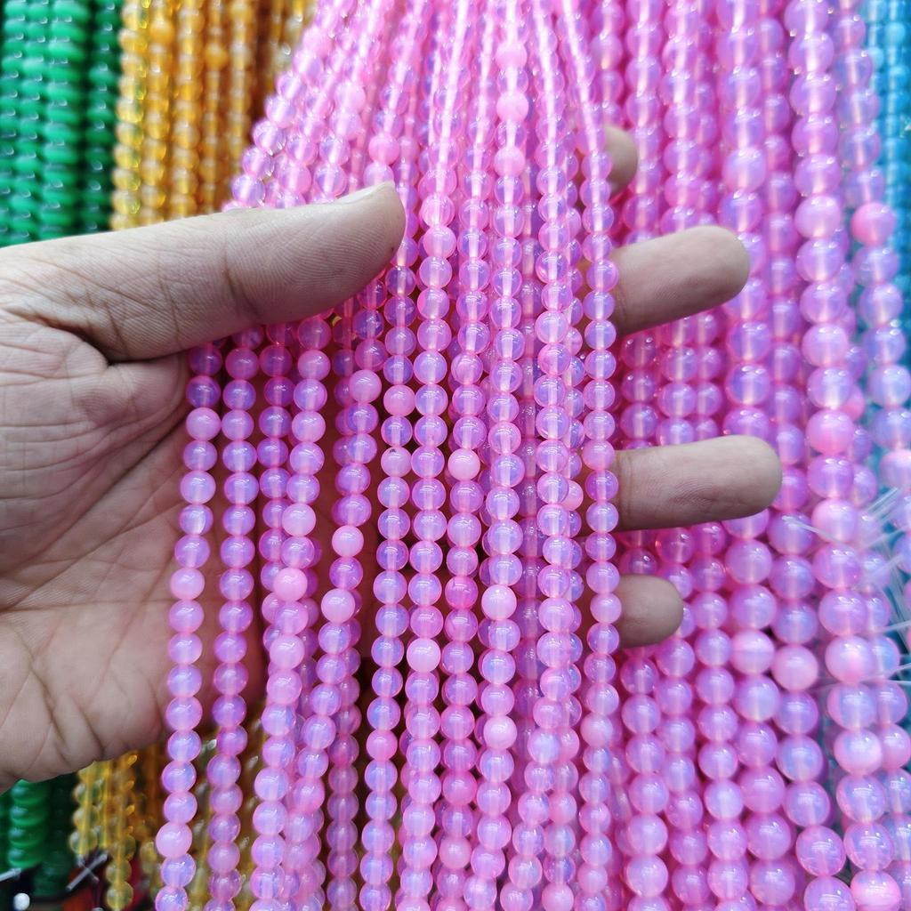 8mm & 10mm Synthetic Opal Cat's Eye Loose Beads for Jewelry DIY