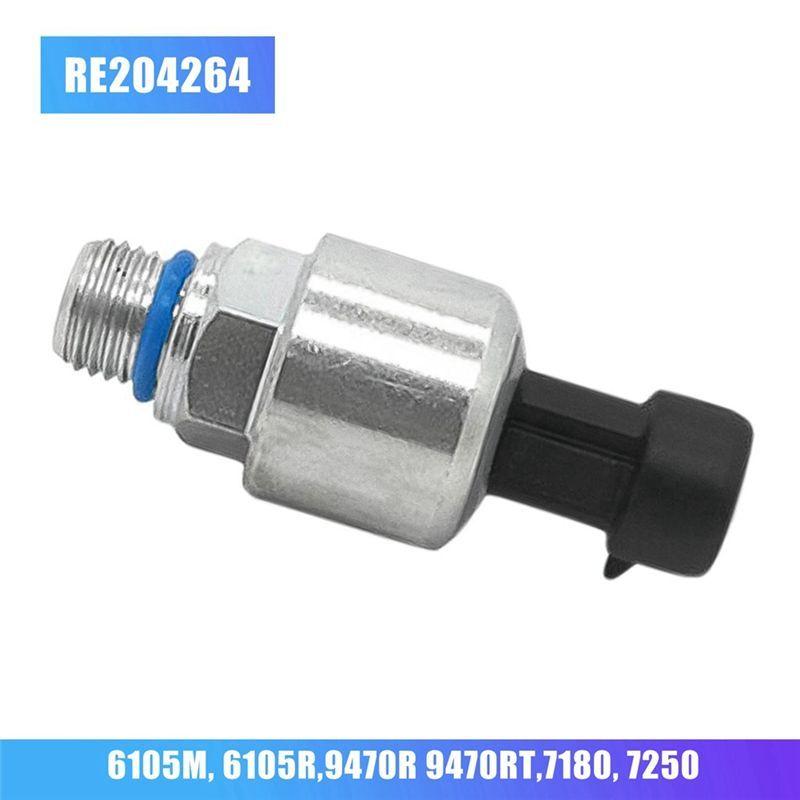 Powerful 1 Piece Trans Oil Pressure Sensor RE204264 Silver For Tractors Combine Harvester 6105M, 6105R,9470R 9470RT,7