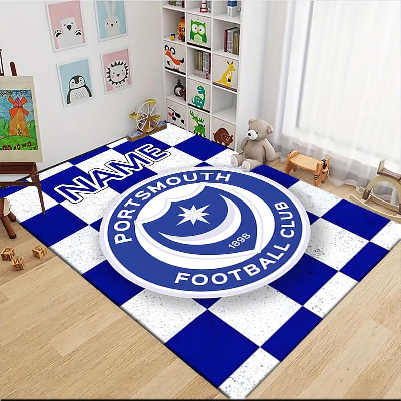Custom Name AFC Bournemouth Crest Carpet Rug Customizable Soft Washable Anti-Slip Home Living Room Sofa Mats Personalized Rug. 0909223