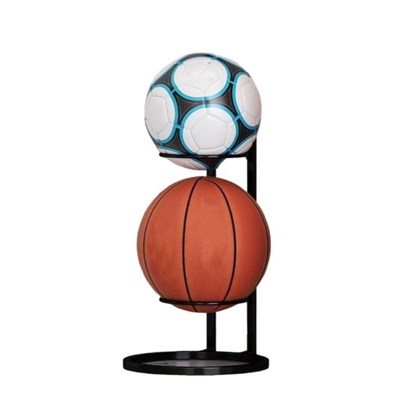 Soporte de Fútbol Estante Multicapa para Almacenamiento de Balones Estante Vertical con Ruedas para Exhibición de Balones