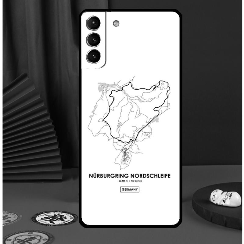 Motor Sport Nurburgring F1 Car Cover For Samsung Galaxy S20 FE S21 S22 S23 Ultra S8 S9 S10 Plus Note 10 20 Ultra Phone Case