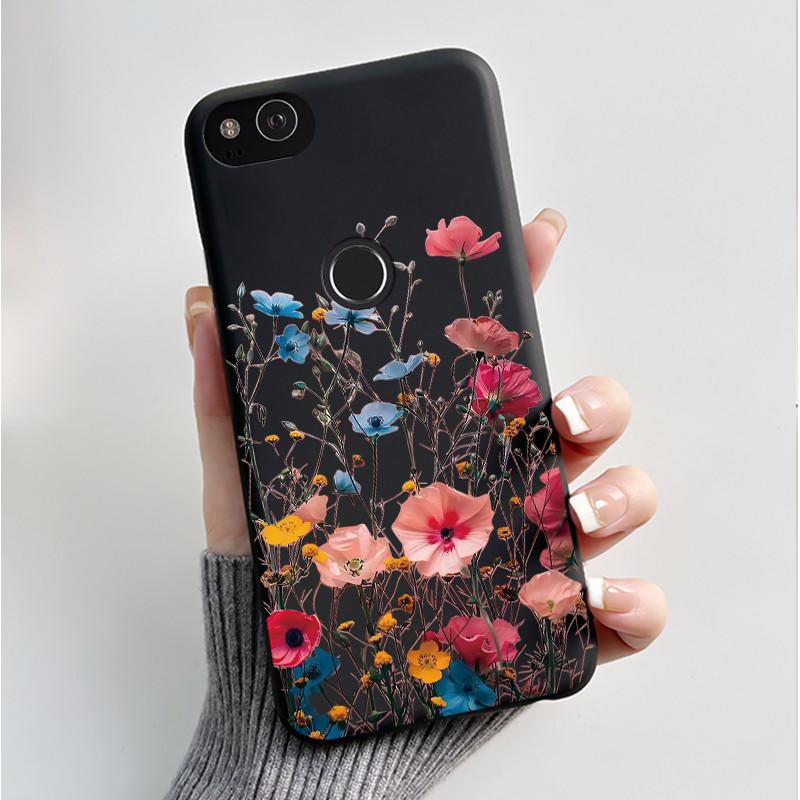 Für Google Pixel 2 Hülle Weicher Schwarzer Silikon-Stoßfänger Schmetterling Handyhülle für Googe Pixel2 2XL Pixel2XL 2 XL Hüllen Fundas Coque