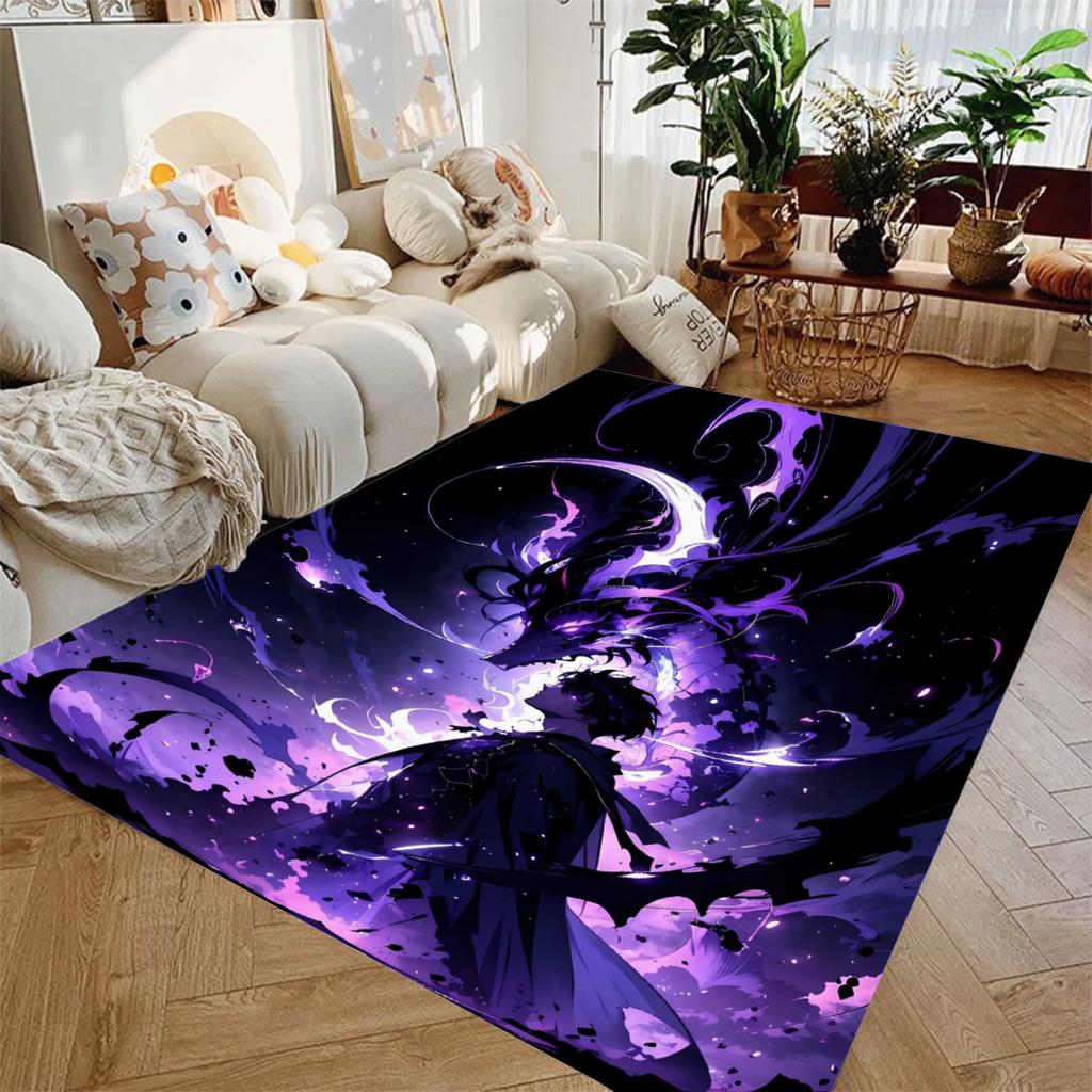 S-Solo L-Leveling Teppich 3D-gedruckter Anime-Teppich Weiche Flanell-Waschbar und rutschfest Heimdekoration Schlafzimmer Zimmerdekoration Geburtstagsgeschenke