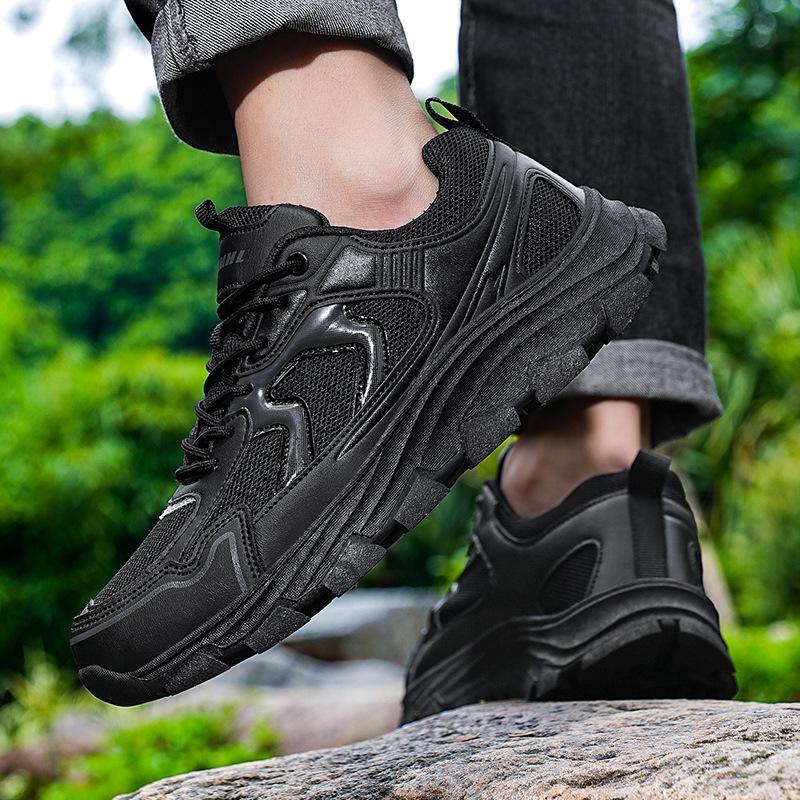 Men's low-top cushioning sneakers are light and comfortable, versatile, non-slip and wear-resistant mountaineering hiking shoes