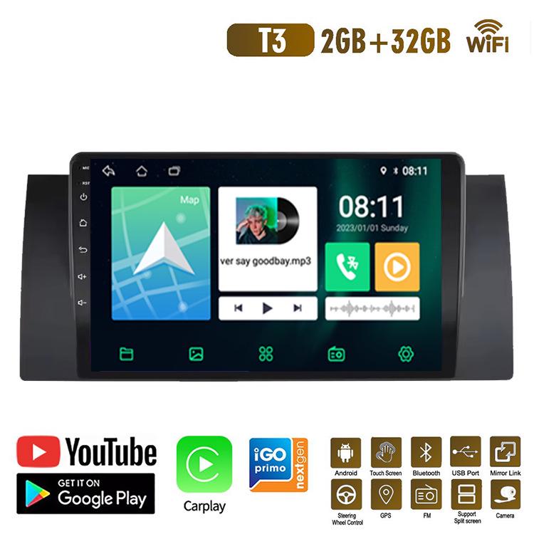 BMW E39 E53 X5 Навигация Android GPS с HD камерой заднего вида и CarPlay