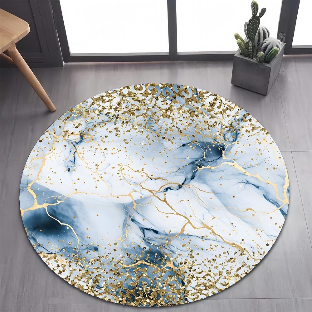 26 Style New Luxurious Marble Colour Nature Black Gold Round Carpet Rug for Bedroom Living Room Decoration,pet Decor Floor Mat