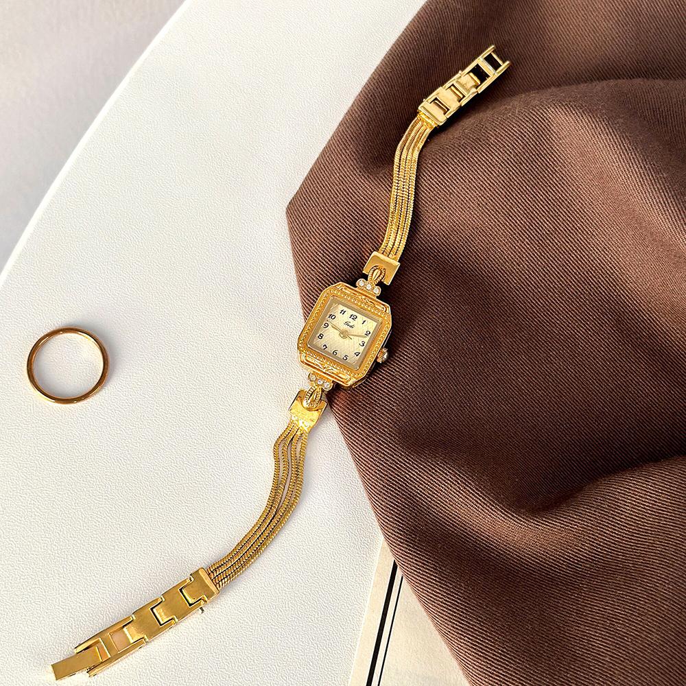 Montre Femme GEDI Vintage Gold Woman Watch Oval Mother of Pearl Dial Quartz Elegant Golden Bracelet Women Wristwatch Reloj Mujer