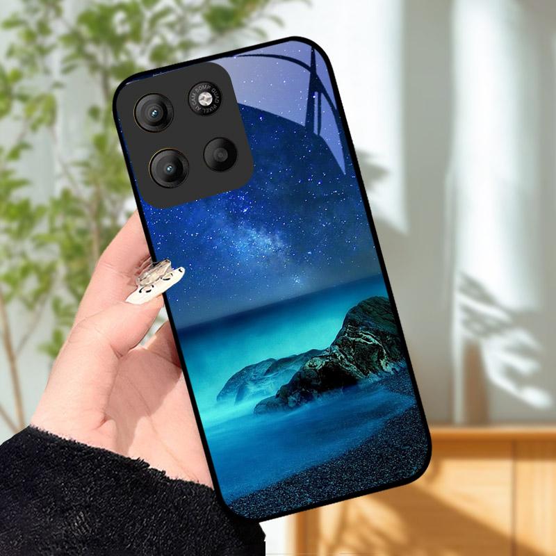 Do etui Motorola Moto G15 Coque Do etui na telefon Motorola MotoG15 Luksusowa osłona na telefon ze szkła hartowanego G 15 Osłona ochronna na aparat