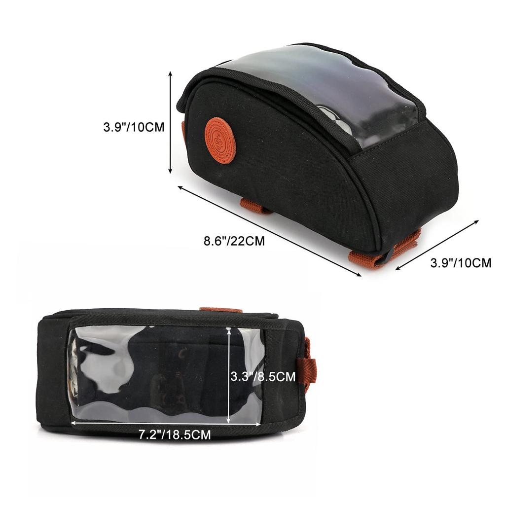 TOURBON Oberrohrtasche für Fahrräder und Rennräder mit Smartphone-Halterung und Perfekt für Radfahren Touchscreen,