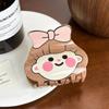 Cute Versatile Bear And Rabbit Acrylic Printed Cartoon Hair Clips For Girls