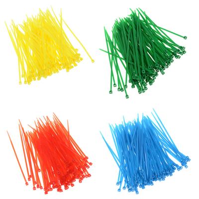 100 Pezzi 3X100Mm Nylon Plastica Colorato Organizzatore Cavi Fascetta Stringicavo Cordoncino