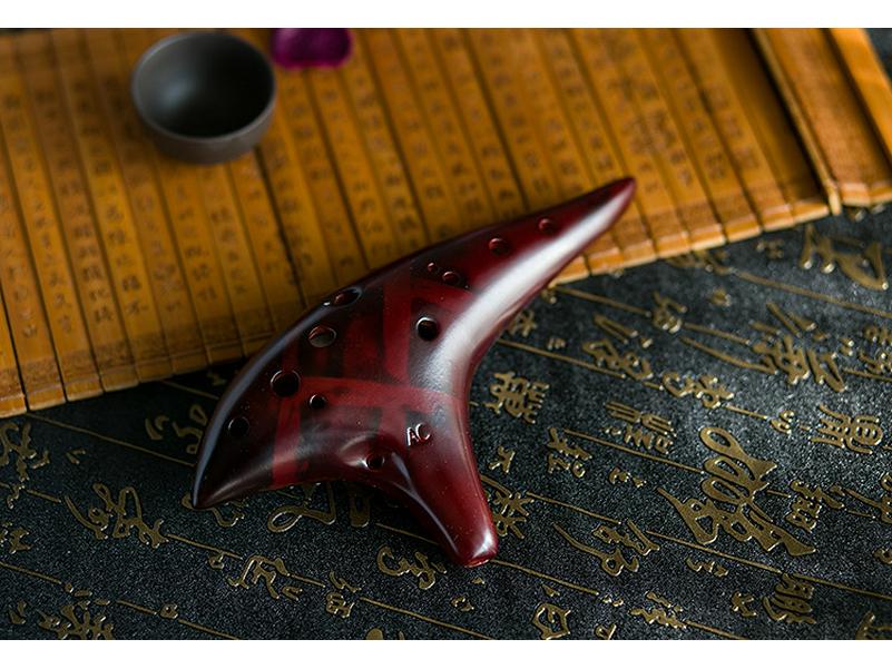 Alto C Key 12-Hole Smoked Ocarina for Professionals and Beginners