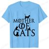Mother of Cats Design Women Tshirt Tops Short Sleeve O Neck Women Tshirt Ladies Fashion Tee Shirt Tops Clothes Camisetas Mujer